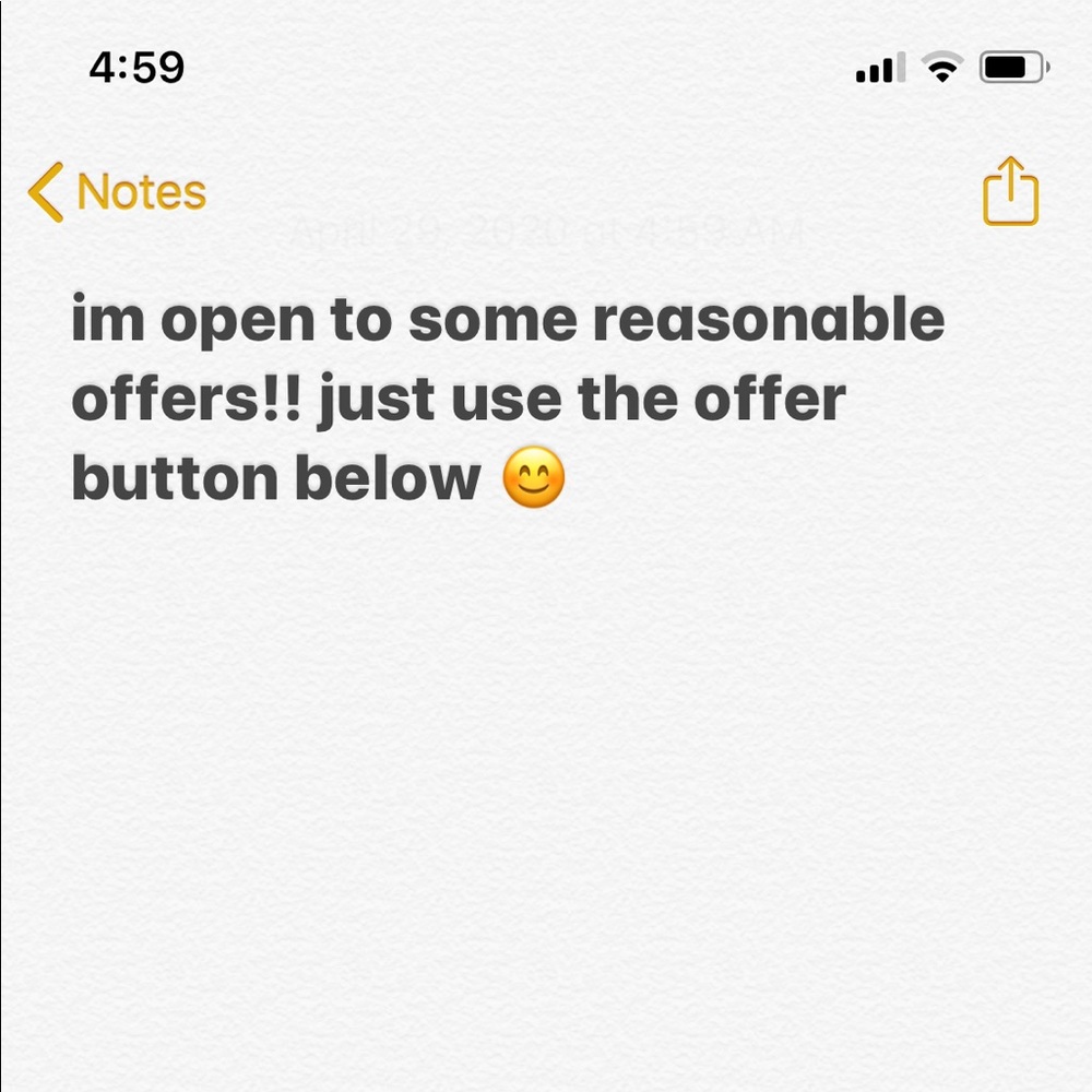 OPEN TO OFFERS